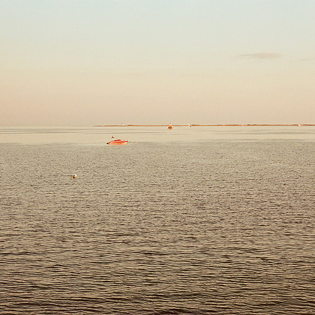 Red boats, red floats